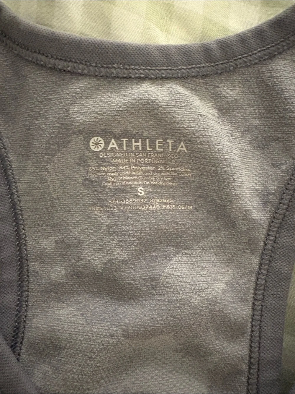 Athleta Gray Camo Racerback Tank - Picture 3 of 3